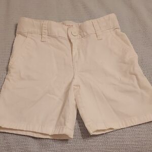 Boy's White Flat Front Shorts